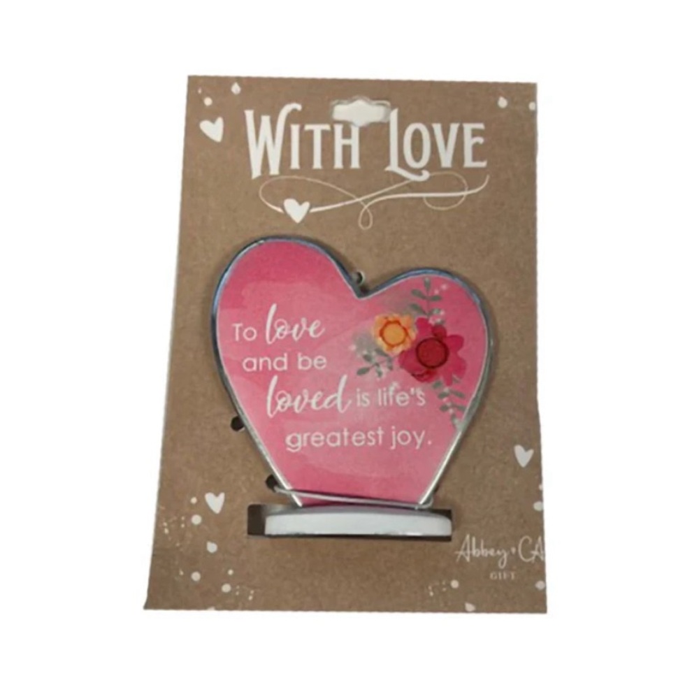Heart-Shaped Pink Decorative Plaque